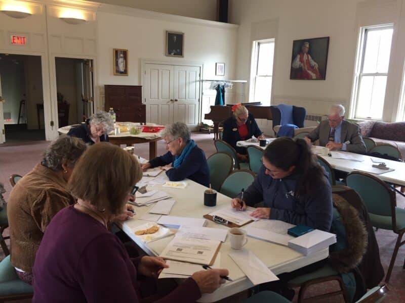 Vote forward letter writing party at st luke s cathedral episcopal maine